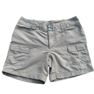 The North Face Womens Green Cargo Shorts Size 8 Hiking Outdoor Casual